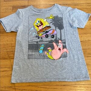 Kid’s Nickelodeon Heather Gray Logo Tee - Black Print